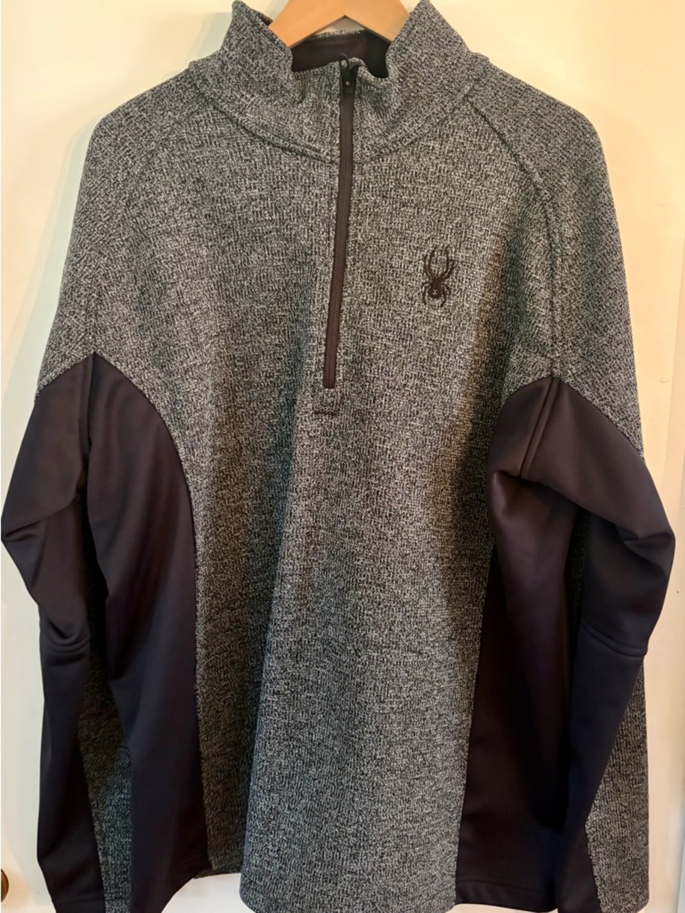 Spyder Black and White Logo Pullover